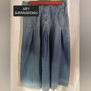 Soft Surroundings ombre denim skirt womens petite small or small